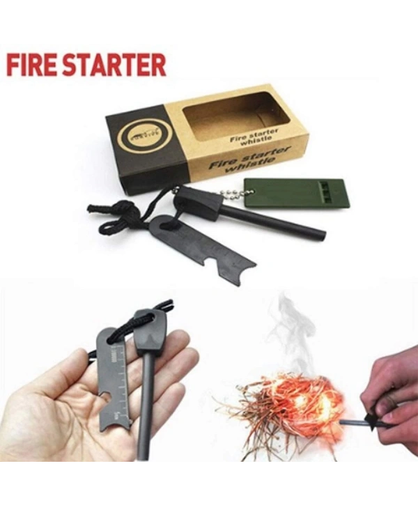 Survive Magnezyum Çubuğu Ateş Başlatıcı Çakmak Taşı