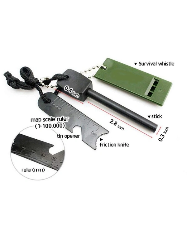 Survive Magnezyum Çubuğu Ateş Başlatıcı Çakmak Taşı