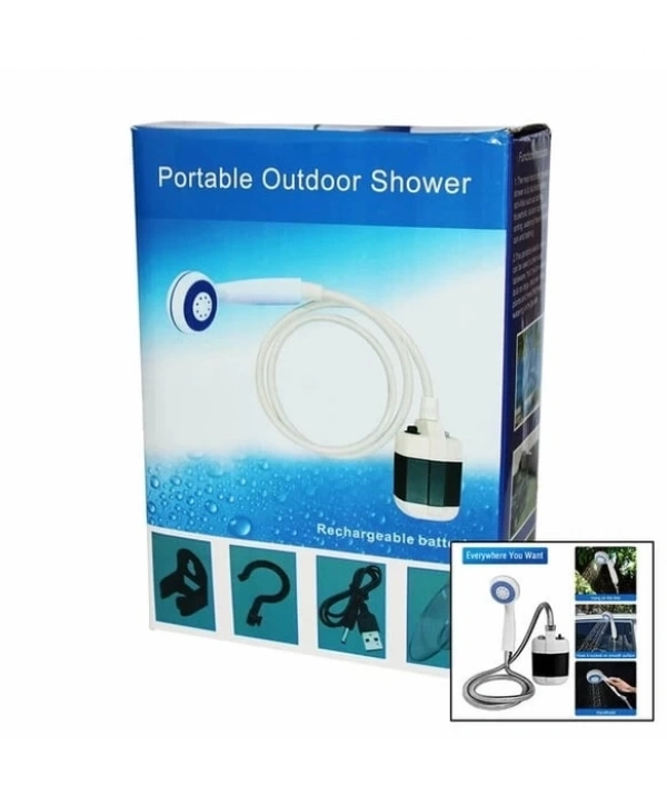 Taşınabilir Şarjlı Seyyar Duş Seti ( Pompa - Hortum - Duş Başlığı )