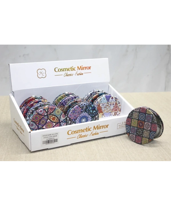 Taşlı El Aynası Yuvarlak İnce Alk3750