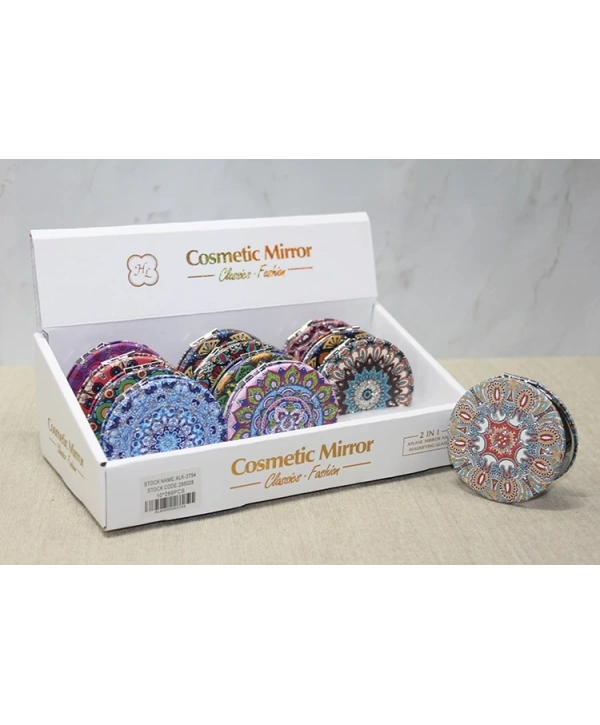 Taşlı El Aynası Yuvarlak İnce Alk3754