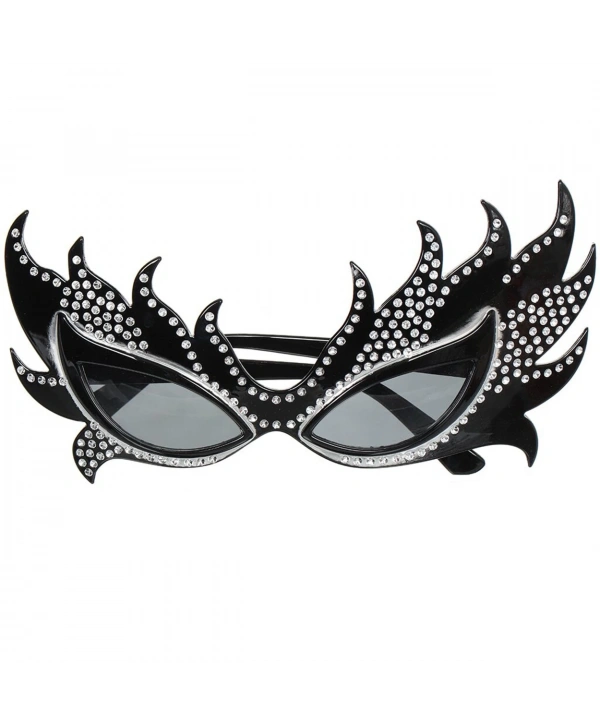 Taşlı Göz Kamaştıran Gecenin Yıldızı Siyah Parti Alev Gözlük
