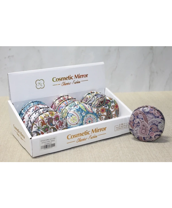 Taşlı Yuvarlak El Aynası Kalın Alk3753