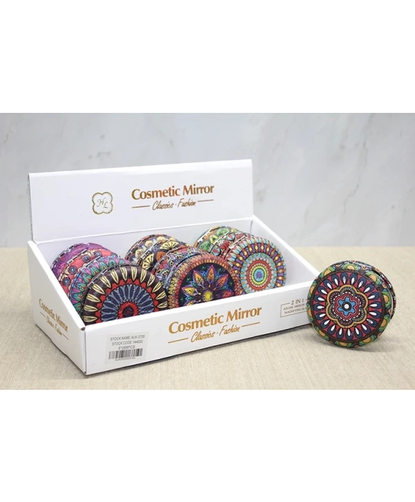 Taşlı Yuvarlak El Aynası Kalın Alk3755