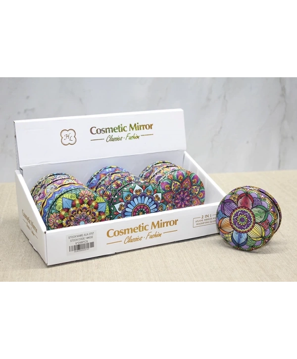 Taşlı Yuvarlak El Aynası Kalın Alk3757