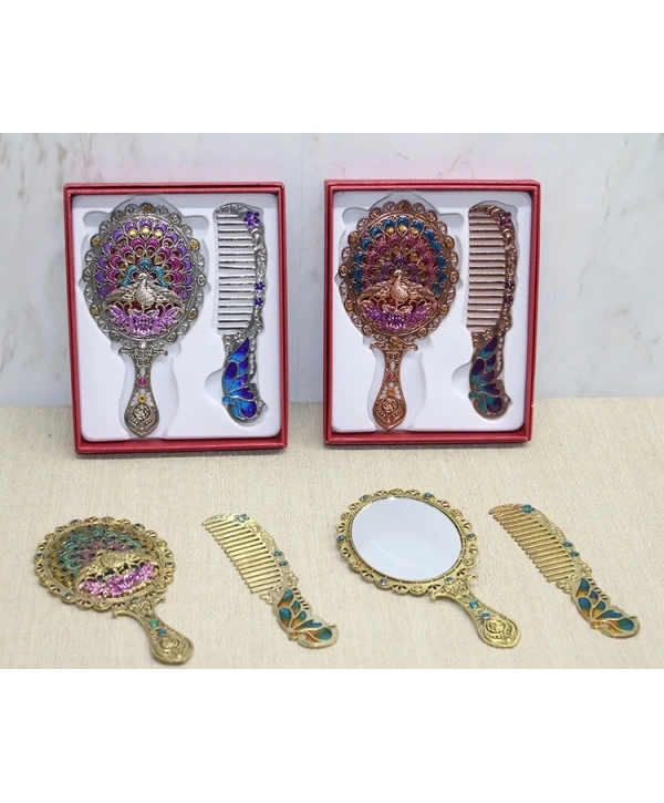 Tavuskuşu Ayna Ve Tarak Seti Küçük Boy Alk4989