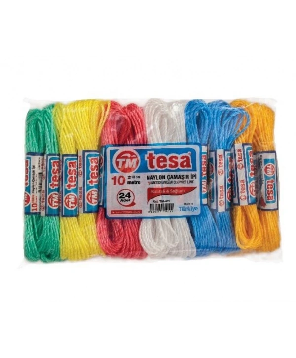 Temsan 10 Metre Naylon Çamaşır İpi 24lü