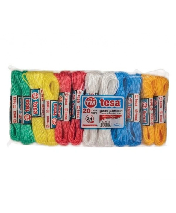 Temsan 20 Metre Naylon Çamaşır İpi 24lü