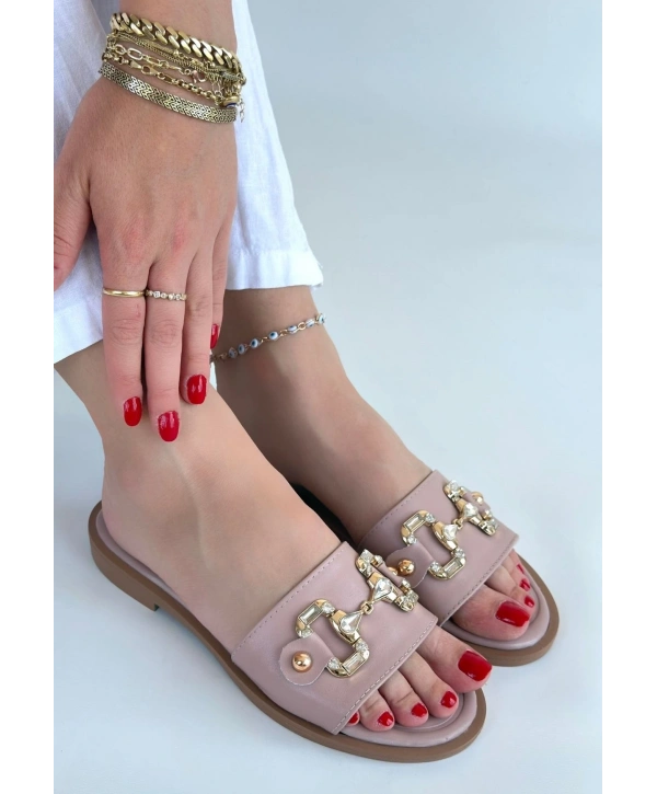 Toha Pudra Cilt Tokalı Terlik