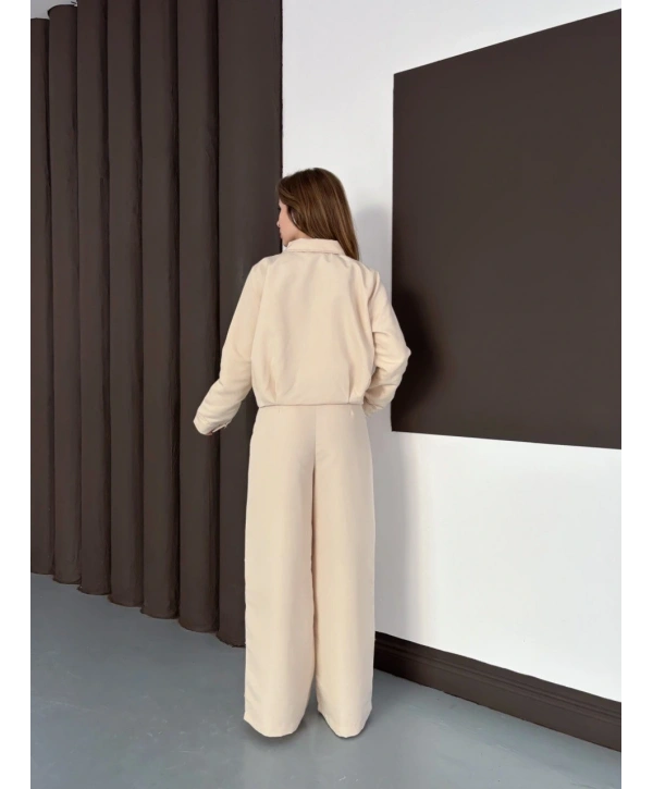 Trenç takım alt üst bej ons