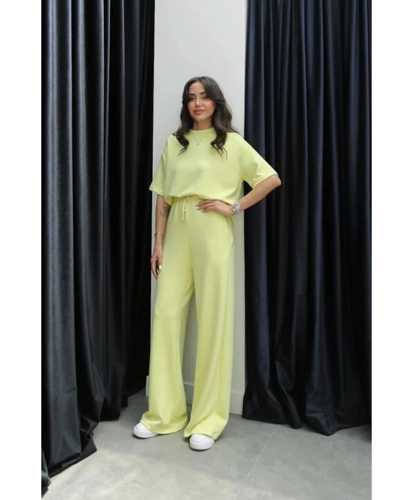 Tshirt alt üst modal takım sarı