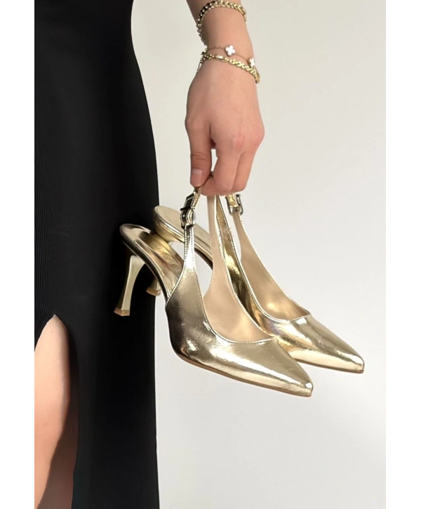 Uster Gold Rugan Topuklu Ayakkabı