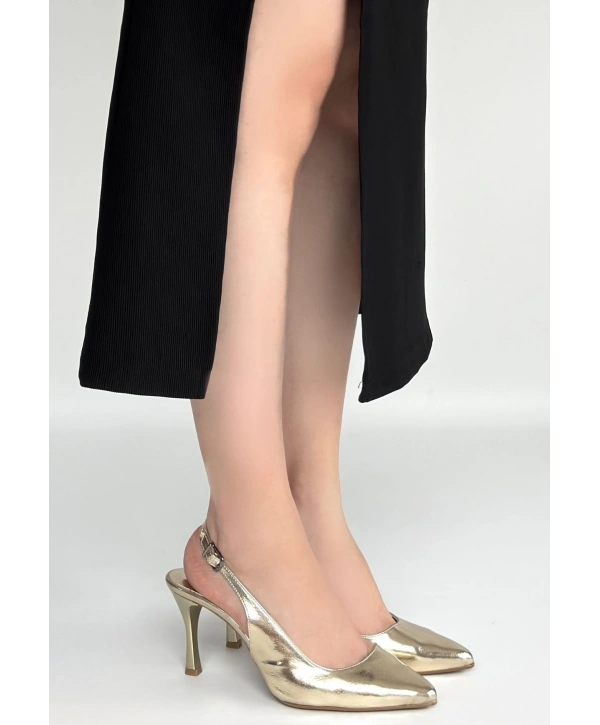 Uster Gold Rugan Topuklu Ayakkabı