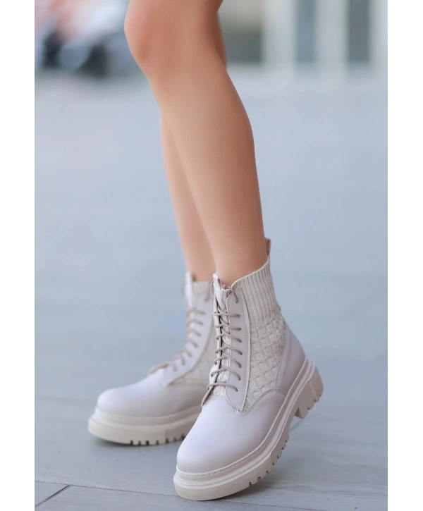 Utag Bej Cilt Bağcıklı Bot