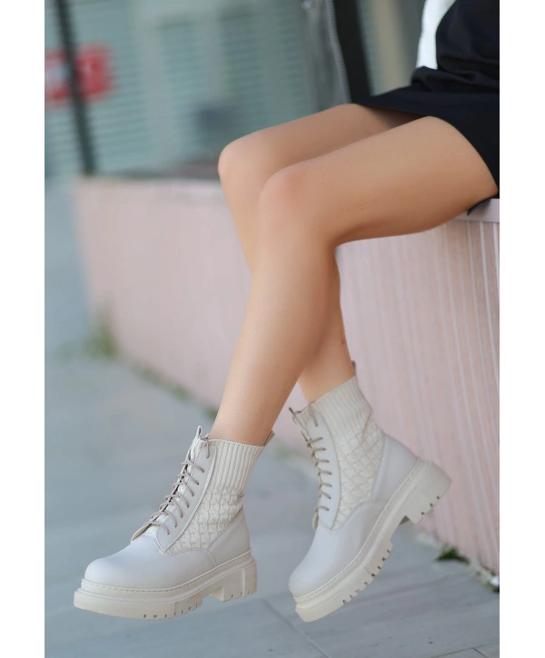 Utag Bej Cilt Bağcıklı Bot