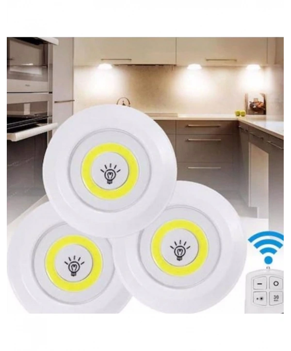 Uzaktan Kumandalı 3 Lü Spot Led Lamba Kablosuz Pilli Işıldak