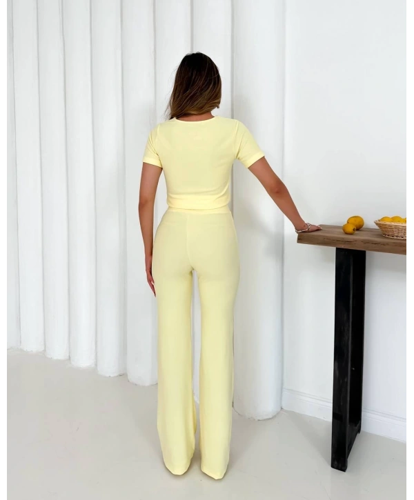 V aksesuarlı ottoman takım sarı s255850