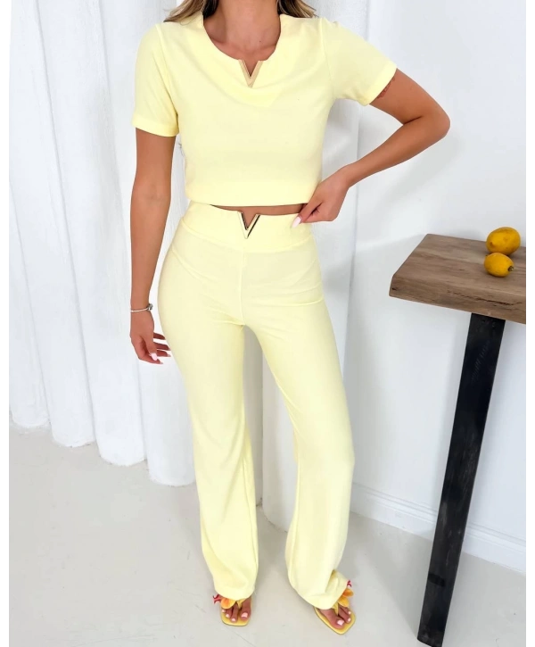 V aksesuarlı ottoman takım sarı s255850