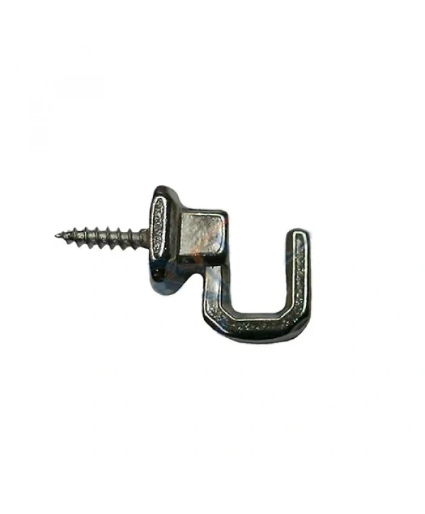 Vidalı Kanca, Askı Küçük - 15x18mm, Nikel - 1 Adet