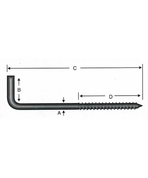 Vidalı Korniş Çivi No:4 - 3,5x40 - 100 Adet