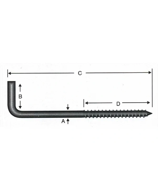 Vidalı Korniş Çivi No:5 - 4x50 - 10 Adet