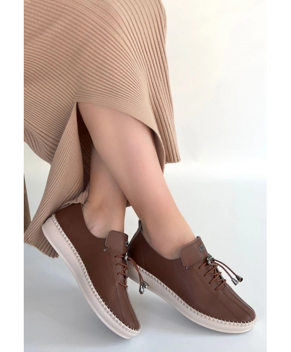 Warte Taba Cilt Bağcıklı Spor Ayakkabı