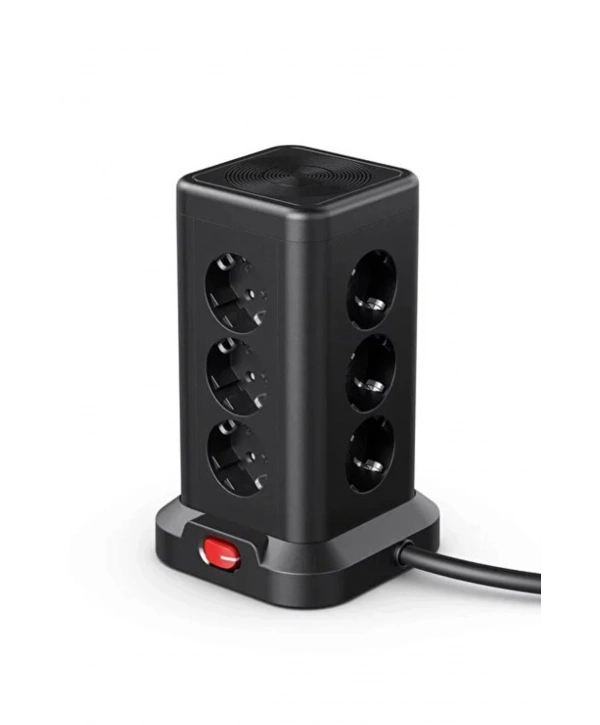 Wp711 Akım Korumalı Priz Kablosuz Şarj İstasyonu 11x Soket 3x Usb 1xtype-c Kablolu Grup Priz