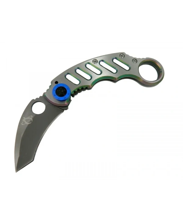 X05bl Gümüş Karambit 17 Cm - Metal Saplı, Manuel
