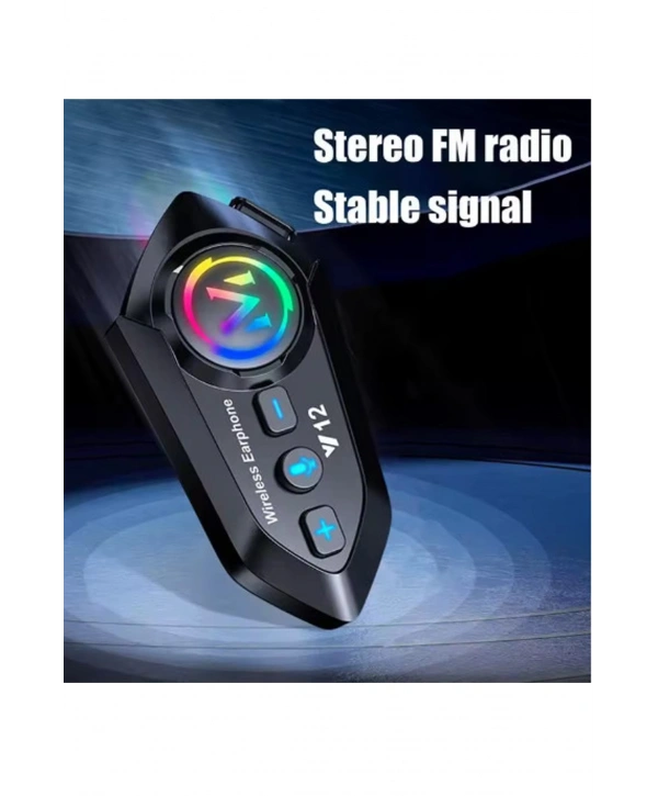 Y12  Motor Kask Kulaklık Rgb Modlu Radyolu Motosiklet Kulaklık 5.3 Bluetooth Intercom