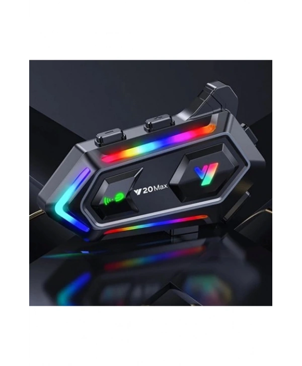 Y20 Max Motosiklet Bluetooth 5.3 Kask Intercom 2 Kişi 300 Metre Eşleşme Özellikli