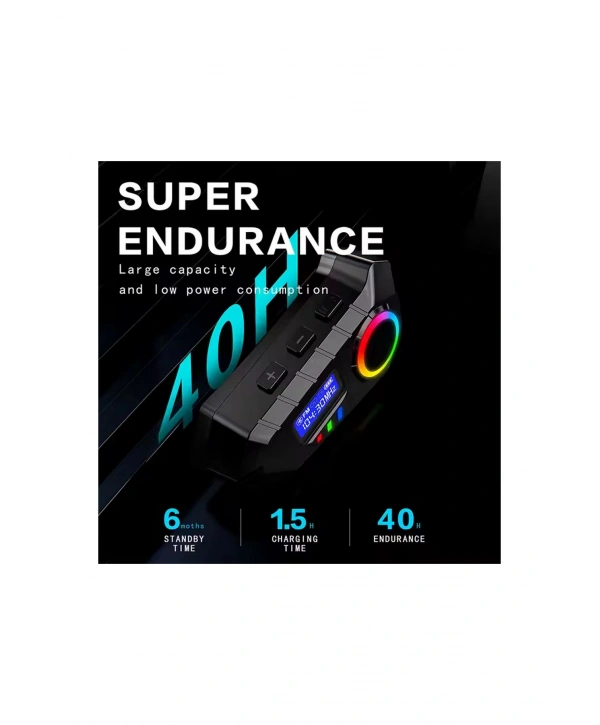 Y30 Kask Kulaklık Bluetooth Motosiklet Kulaklık Rgb Radyolu Intercom