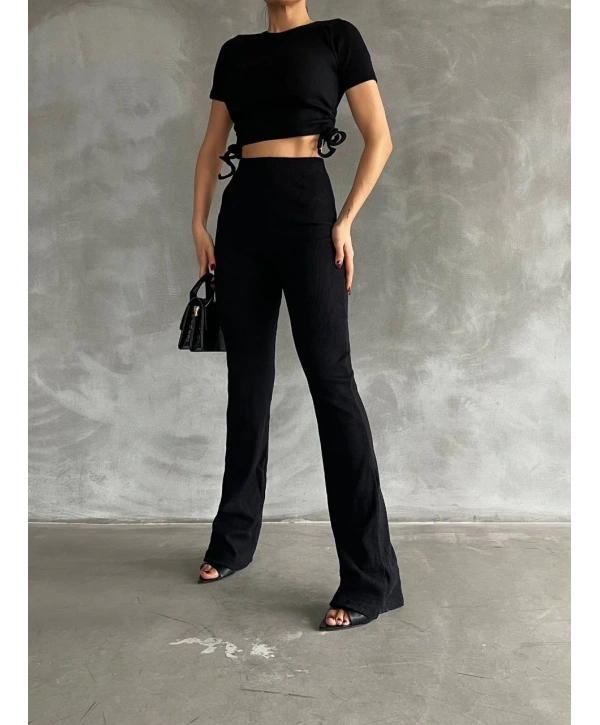 Yanları tüneli takım siyah s3161