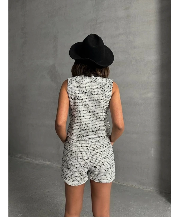 Yelekli şort takım