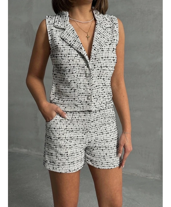 Yelekli şort takım