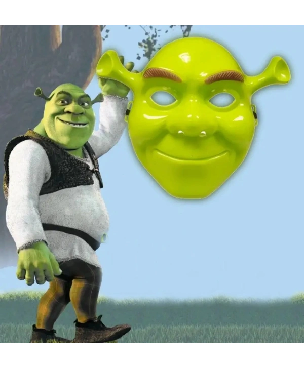 Yeşil Shrek Maskesi 21x25 Cm