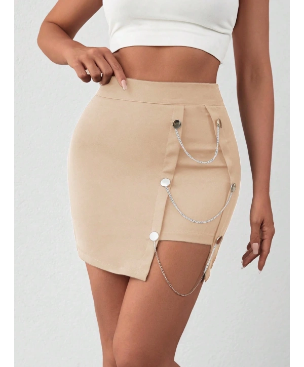 Zincirli mini etek s241008
