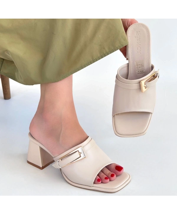 Ziva Bej Cilt Topuklu Terlik