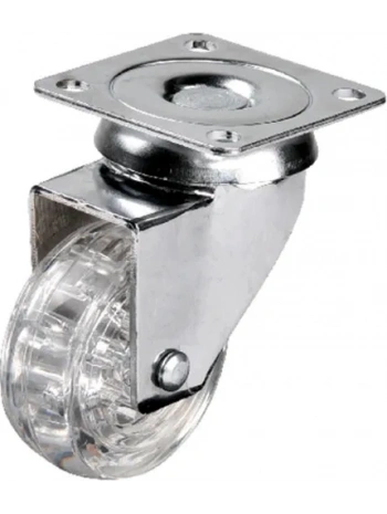 301 - 50x20 Mm Şeffaf Makaralı Tablalı Teker