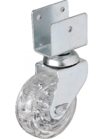 328 - 50x20 Mm Şeffaf Makaralı Kısa U Tablalı Teker 4 Adet