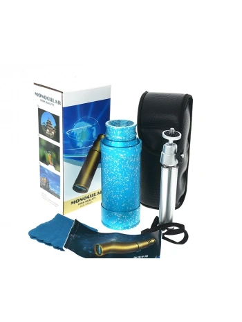 50x50 Panda Metal Gövde Tek Gözle Büyük Mercek Korsan Dürbün Mavi