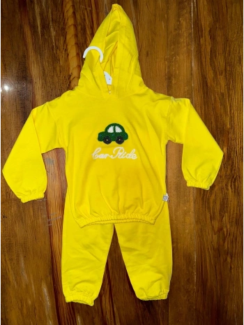 6-24 aylık araba baskılı takım sarı