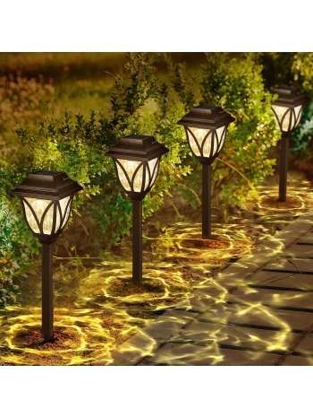 6lı Solar Bahçe Aydınlatması Beyaz Işık Mz-304