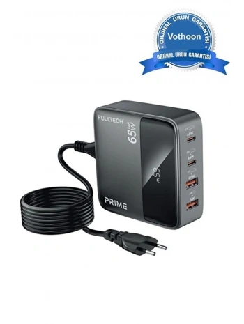 65w Masaüstü 4 Portlu Hızlı Şarj Cihazı İstasyonu 2xusb-a, 2xtype-c Giriş,1,5 Mt. Kablo