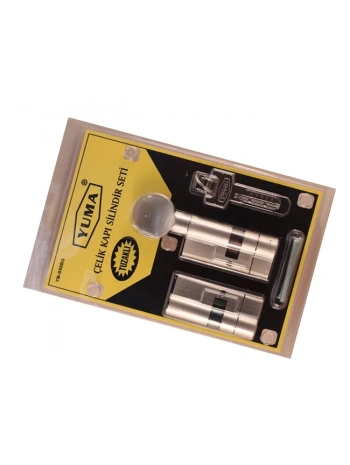 68mm Mandallı Çelik Kapı Tuzaklı Barel Seti - Sarı