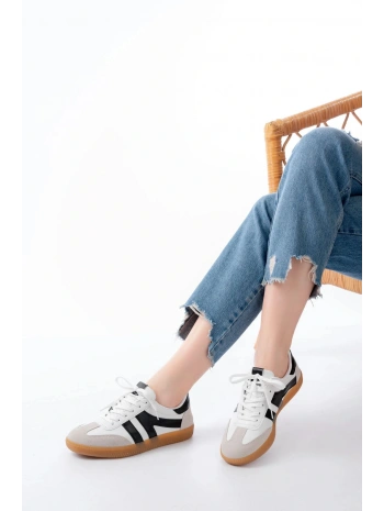 M-1004 Beyaz Bağcıklı Termo Taban Günlük Kadın Spor