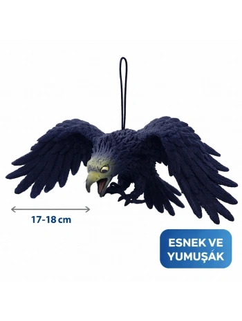 Asılabilir Lateks Kartal Dekor Süsü Siyah 17-18 Cm