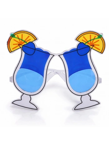 Kokteyl Bardak Parti Gözlüğü Mavi Renk