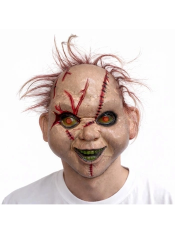Saçlı Çaki Korku Maskesi – Gerçekçi Dikişli Ve Detaylı Maske