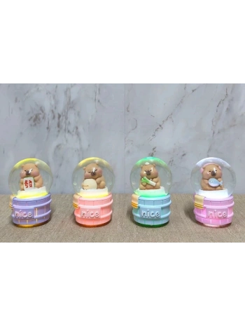 Kapibara Tasarımlı Işıklı Kar Küresi Alk5022