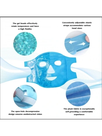 Buz Jel Toplar Termojel Yüz Maskesi, Soğuk Ve Sıcak Terapi Yüz Maskesi